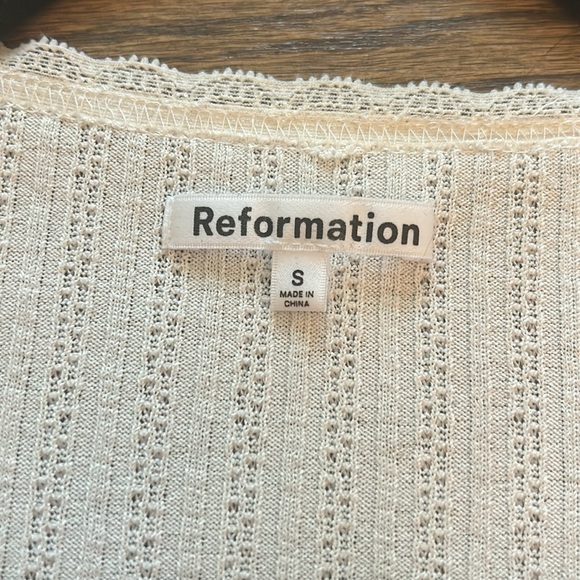 Reformation Pointelle Crop Top - Picture 4 of 5